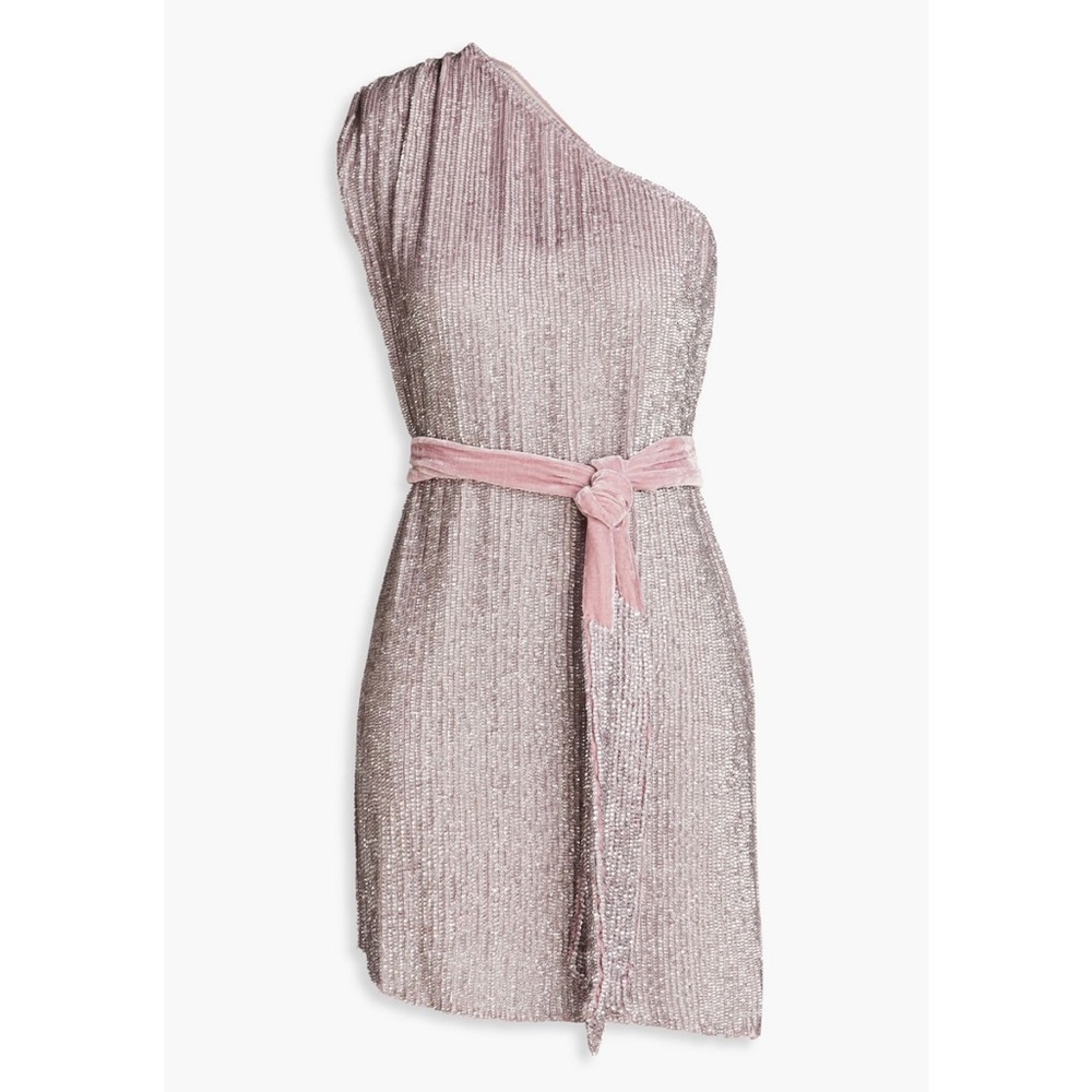 NWT Retrofete Ella One-shoulder dress. Color: lilac.